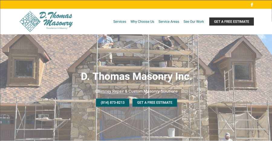New Site Launch for D. Thomas Masonry
