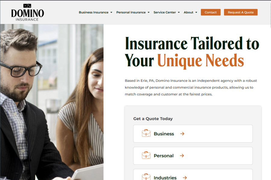 Site Launch for Domino Insurance